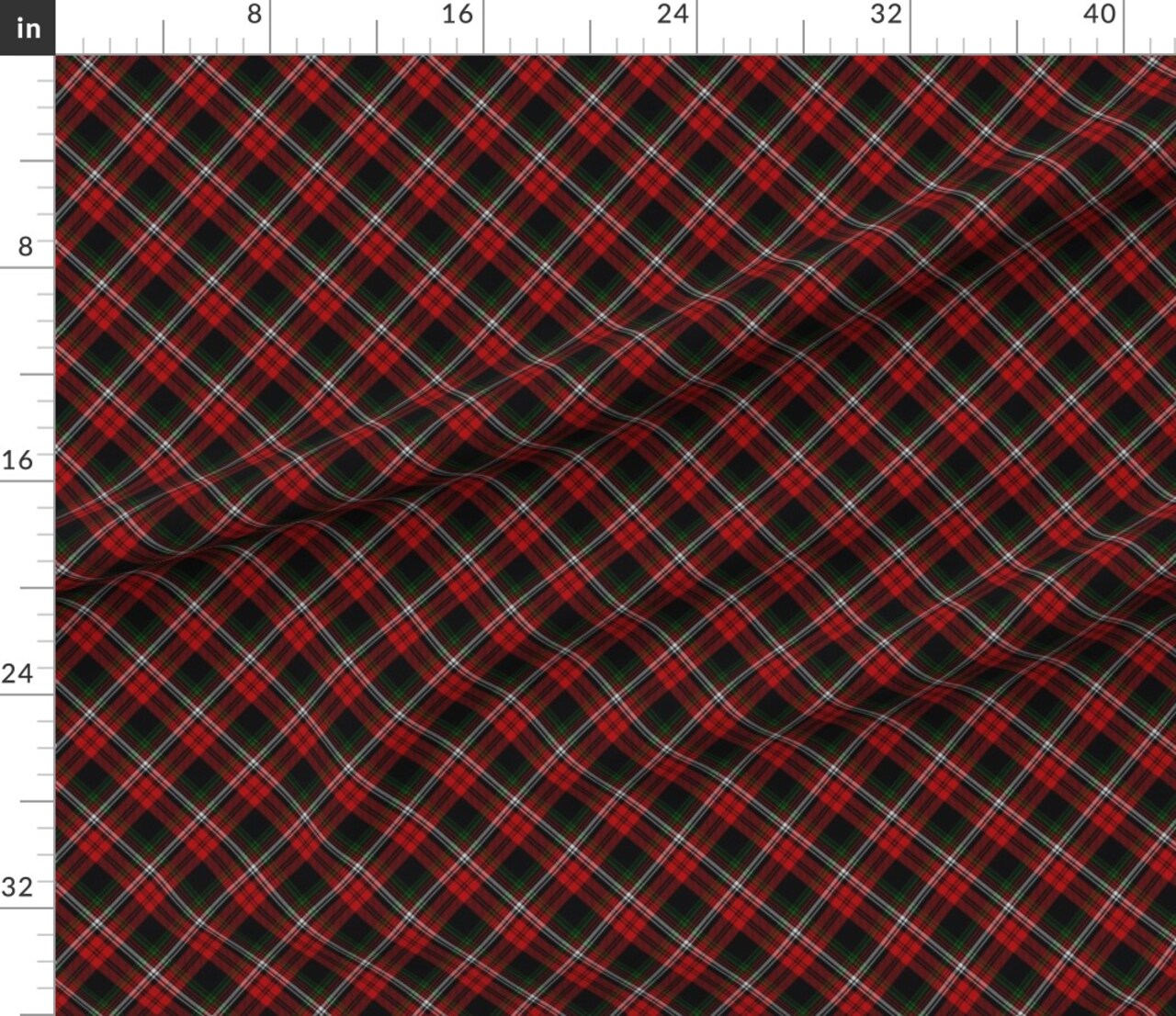 Various Fabrics by the Yard or Fat Quarter Red Plaid Christmas Tartan Check Autumn Fall Winter Holiday Custom Printed Fabric by Spoonflower